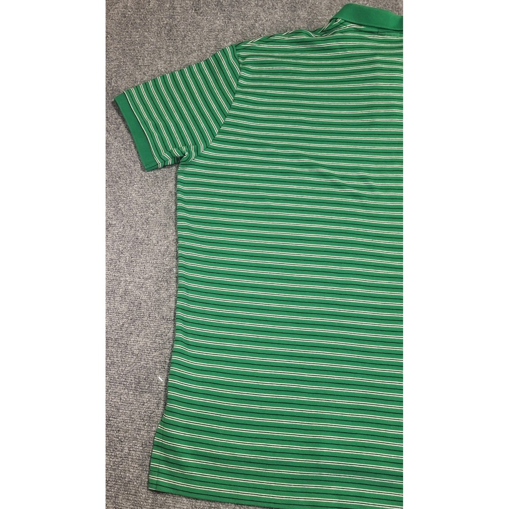 POLO RALPH LAUREN GREEN W/WHITE BLUE STRIPES ORANGE PONY POLO SHIRT SZ XX-LARGE - Picture 9 of 12